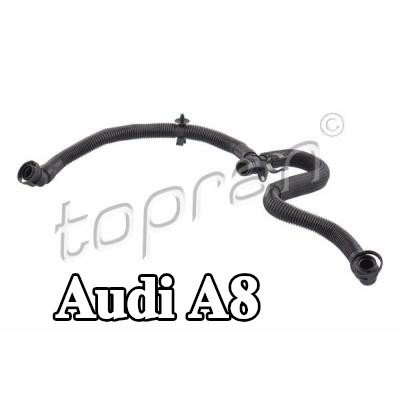 TOPRAN أنبوب تنفيس غطاء الكرسي الهزاز مع حشوات/أختام, مع حامل, مع خرطوم حماية — Audi A8