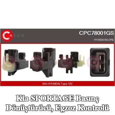 CASCO Basınç dönüştürücü, egzoz kontrolü — Kia Sportage