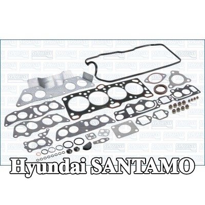 AJUSA مجموعة حشيات, رأس الأسطوانة مع حشوة رأس الأسطوانة, مع أختام ساق الصمام, FIBERMAX — Hyundai Santamo