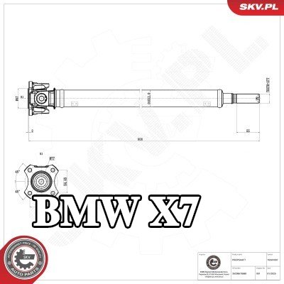 ESEN SKV عمود الدوران, محرك المحور المحور الأمامي — BMW X7