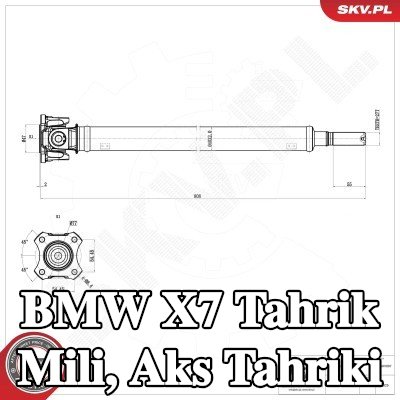 ESEN SKV Tahrik Mili, aks tahriki Ön Aks — BMW X7