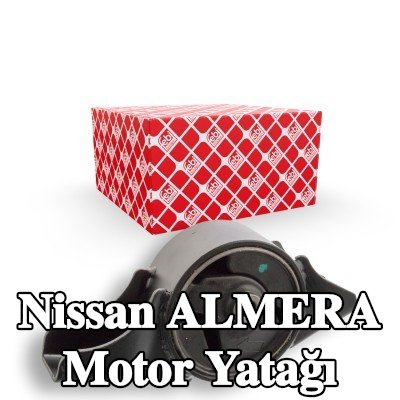 FEBI BILSTEIN Motor yatağı, arka, Elastomer — 2000 Nissan Almera