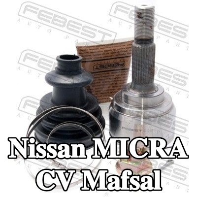 FEBEST CV mafsalı Ön Aks, Tekerlek Tarafı — 2002 Nissan Micra