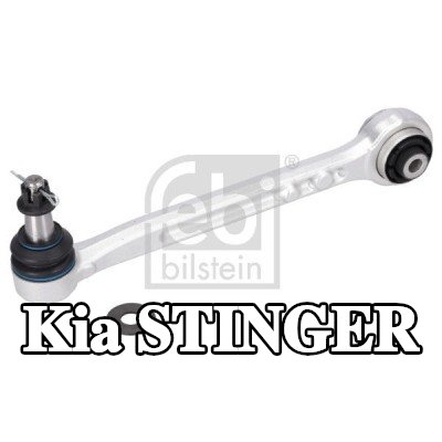 FEBI BILSTEIN ذراع التعليق المحور الأمامي كلا الجانبين, الألومنيوم, مع وصلة كروية, مع صمولة تاجية, مع حامل مطاطي — Kia Stinger
