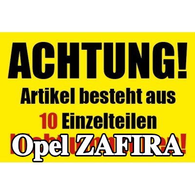 METZGER واقي حراري، نظام الحقن — Opel Zafira