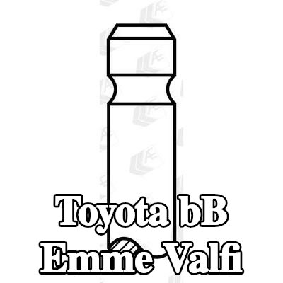 AE Emme valfi Sertleştirilmiş valf sapı ucu — Toyota bB