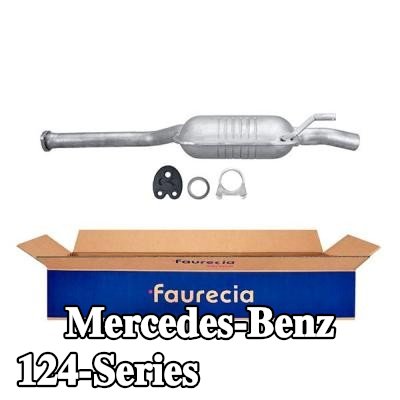 HELLA كاتم صوت وسط مع قطع التثبيت — Mercedes-Benz 124-Series