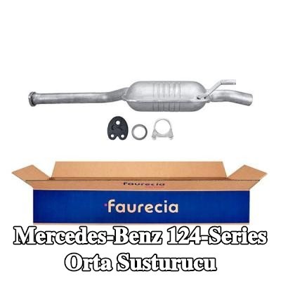 HELLA Montaj parçaları ile birlikte orta susturucu — Mercedes-Benz 124-Series