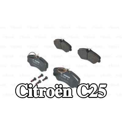 BOSCH مجموعة وسادات الفرامل 19, 7mm, مع لوحة مانعة للصرير, مع مسامير/براغي, مع دليل التركيب — Citroën C25