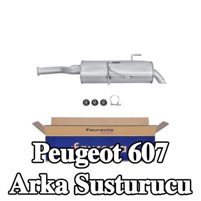 HELLA Arka susturucu Arka, montaj parçaları ile — Peugeot 607