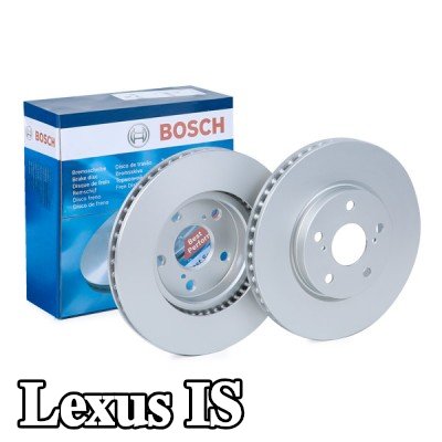 BOSCH القطر الخارجي لقرص المكابح: 296mm, مُهوى, مطلي — Lexus Is