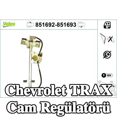 VALEO Cam regülatörü Sağ Ön, Elektrikli, elektrik motoru olmadan — Chevrolet Trax