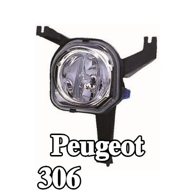 ABAKUS مصباح ضباب يمين, H1, بدون لمبة, بدون حامل لمبة — Peugeot 306