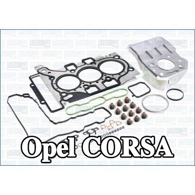 AJUSA مجموعة حشيات, رأس الأسطوانة مع حشوة رأس الأسطوانة, مع أختام ساق الصمام — Opel Corsa