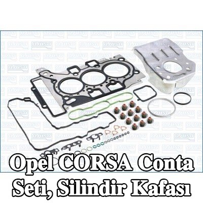 AJUSA Conta seti, silindir kapağı contalı silindir kapağı, valf gövdesi contalı — Opel Corsa
