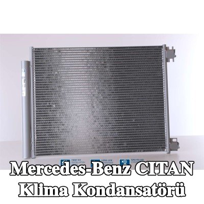NISSENS Kurutuculu klima kondansatörü, azot dolgulu — Mercedes-Benz Citan