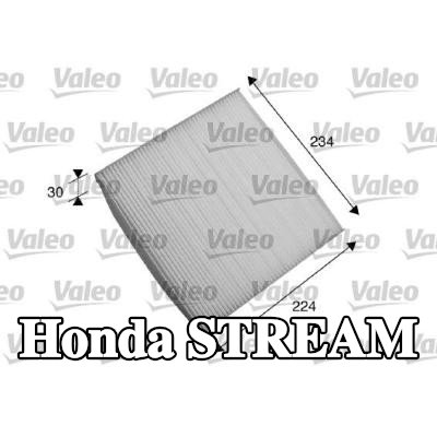 VALEO مرشح حبوب اللقاح CLIMFILTER COMFORT, مرشح الجسيمات — Honda Stream