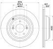 HELLA Fren diski PRO, Outer Diameter: 314mm, Dıştan Havalandırmalı, Kaplamalı, tekerlek göbeği olmadan, tekerlek saplamaları olmadan — Kia K9 (4)