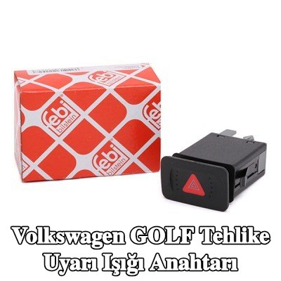 FEBI BILSTEIN Tehlike uyarı ışığı anahtarı Gösterge Paneli, röle — 2000 Volkswagen Golf