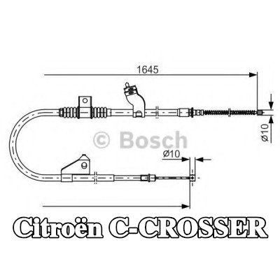 BOSCH كابل فرامل اليد 1645mm — Citroën C-crosser