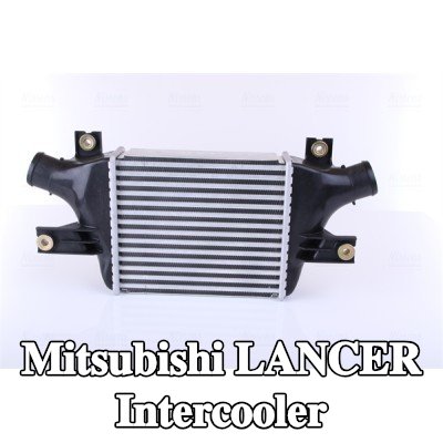 NISSENS Hızlı bağlantı parçası olmayan Intercooler, Sol konektör, açılı, Sağ konektör, açılı — Mitsubishi Lancer
