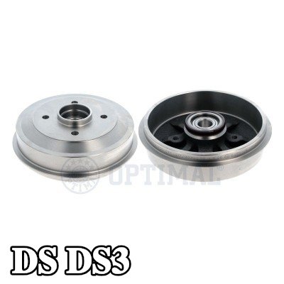 OPTIMAL أسطوانة الفرامل للمحور الخلفي, 239mm, مع حلقة مستشعر ABS, مع محمل العجلة — DS Ds3