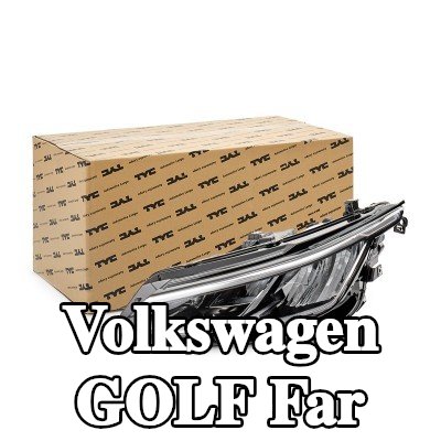 TYC Far Sol, LED, elektrik motorlu — 2022 Volkswagen Golf