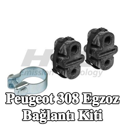 HJS Kelepçeli egzoz bağlantı kiti — 2012 Peugeot 308
