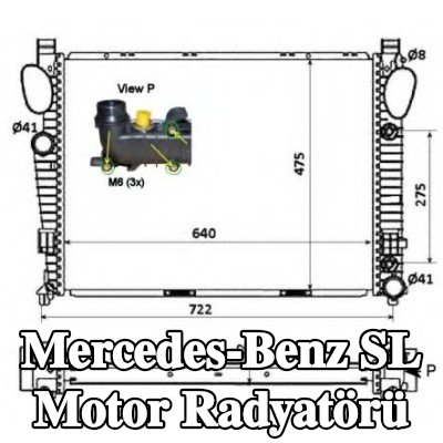 NRF Motor radyatörü EASY FIT, Alüminyum, conta/sızdırmazlık elemanları ile — 2000 Mercedes-Benz Sl
