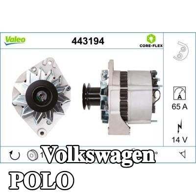 VALEO مولد التيار المتردد 65A — 1990 Volkswagen Polo