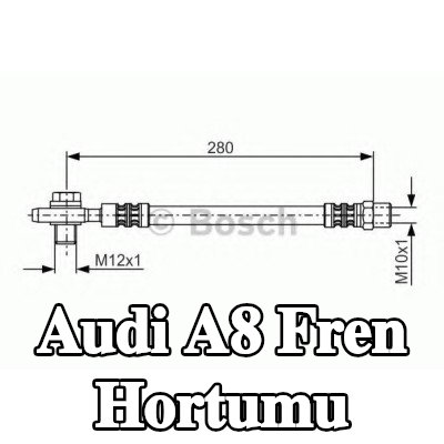 BOSCH Fren hortumu 280mm — 2000 Audi A8