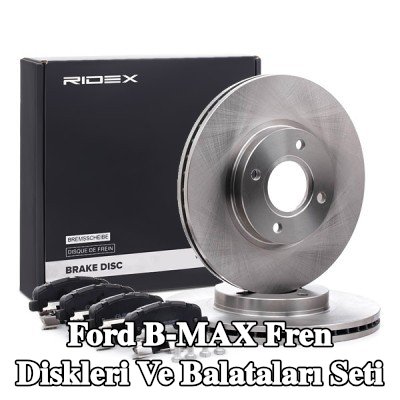 RIDEX Fren diskleri ve balataları seti Ön Aks, Havalandırmalı, gıcırtı önleyici plaka ile — Ford B-max