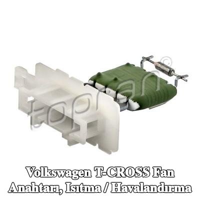 TOPRAN FAN anahtarı, kablolu ısıtma / havalandırma — Volkswagen T-cross