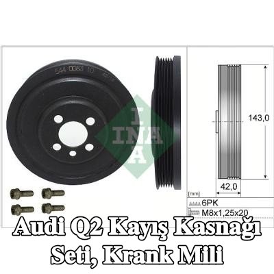 INA Kayış Kasnağı Seti, krank mili — Audi Q2