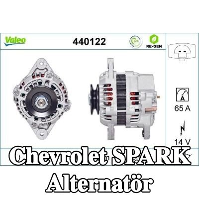 VALEO Alternatör YENİDEN ÜRETİLMİŞ PREMIUM, 65A — Chevrolet Spark