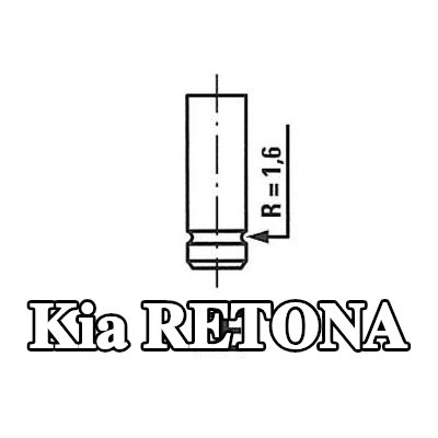FRECCIA صمام العادم ساق الصمام المطلي بالنيتريد — Kia Retona