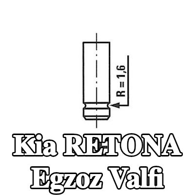 FRECCIA Egzoz valfi Nitrürlenmiş valf gövdesi — Kia Retona