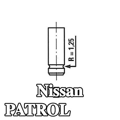 FRECCIA صمام السحب ساق الصمام المطلي بالكروم — Nissan Patrol