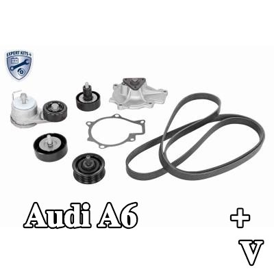 ACKOJA مضخة الماء + مجموعة الحزام المضلع على شكل V — Audi A6