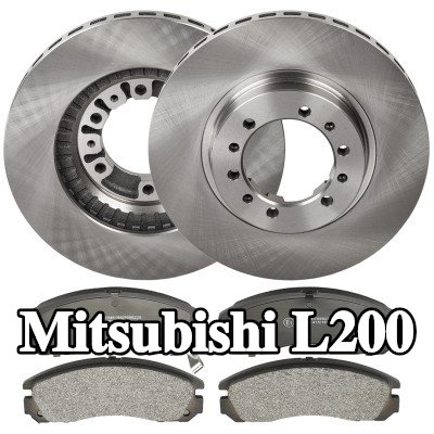 RIDEX مجموعة أقراص الفرامل والوسادات للمحور الأمامي, مزود بفتحات تهوية داخلية — 1995 Mitsubishi L200
