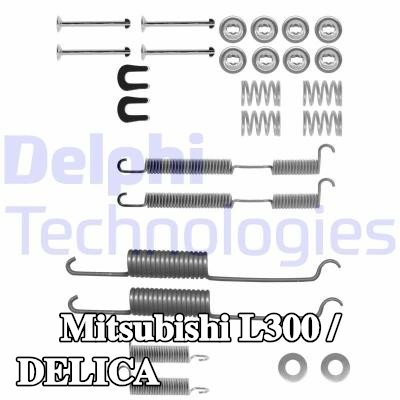 DELPHI طقم تركيب أحذية الفرامل — 2000 Mitsubishi L300 / Delica