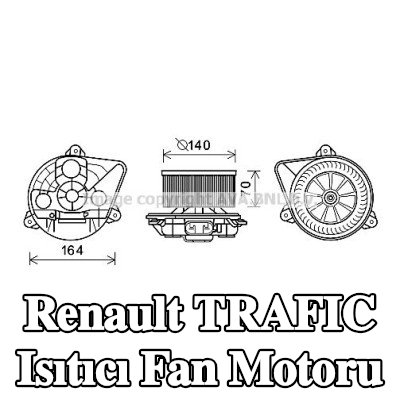 PRASCO Isıtıcı fan motoru — Renault Trafic