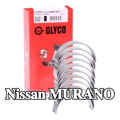 GLYCO محمل العمود المرفقي من سبائك الألومنيوم على قاعدة فولاذية — Nissan Murano