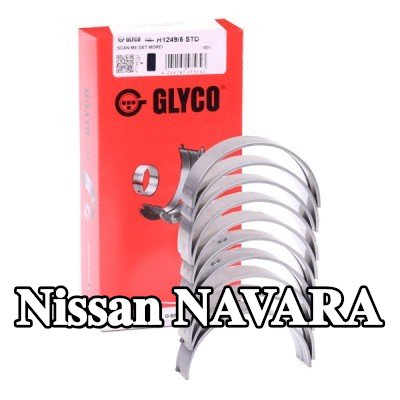 GLYCO محمل العمود المرفقي من سبائك الألومنيوم على قاعدة فولاذية — Nissan Navara