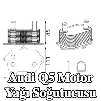 MAHLE Conta/sızdırmazlık elemanları ile motor yağı soğutucusu — Audi Q5