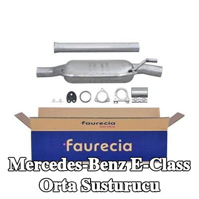 HELLA Montaj parçaları ile birlikte orta susturucu — 1996 Mercedes-Benz E-Class