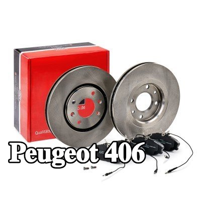 MAPCO مجموعة أقراص الفرامل والوسادات للمحور الأمامي, مُهوى — Peugeot 406