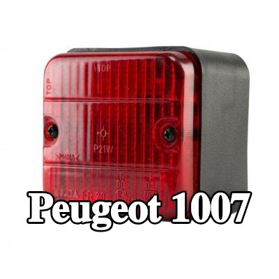 XL مصباح الضباب الخلفي, مع مواد تثبيت, بدون مصابيح — Peugeot 1007