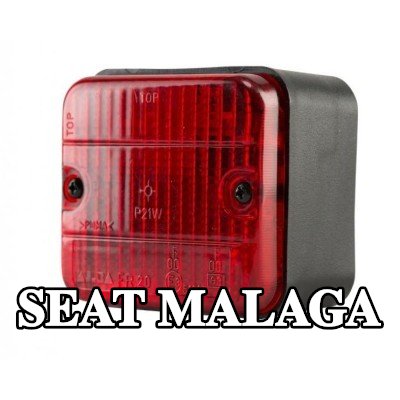 XL مصباح الضباب الخلفي, مع مواد تثبيت, بدون مصابيح — SEAT Malaga