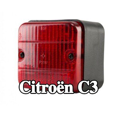 XL مصباح الضباب الخلفي, مع مواد تثبيت, بدون مصابيح — Citroën C3